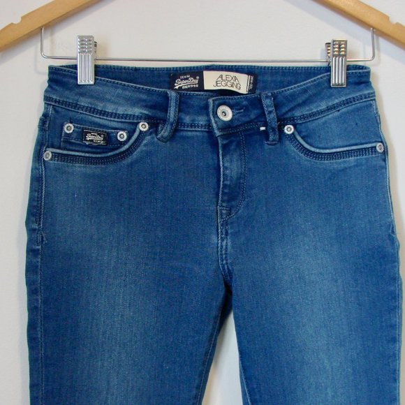 Superdry Alexia Jeggings Jeans High Waist Stretch Skinny Jeans Size 26 - Picture 5 of 16